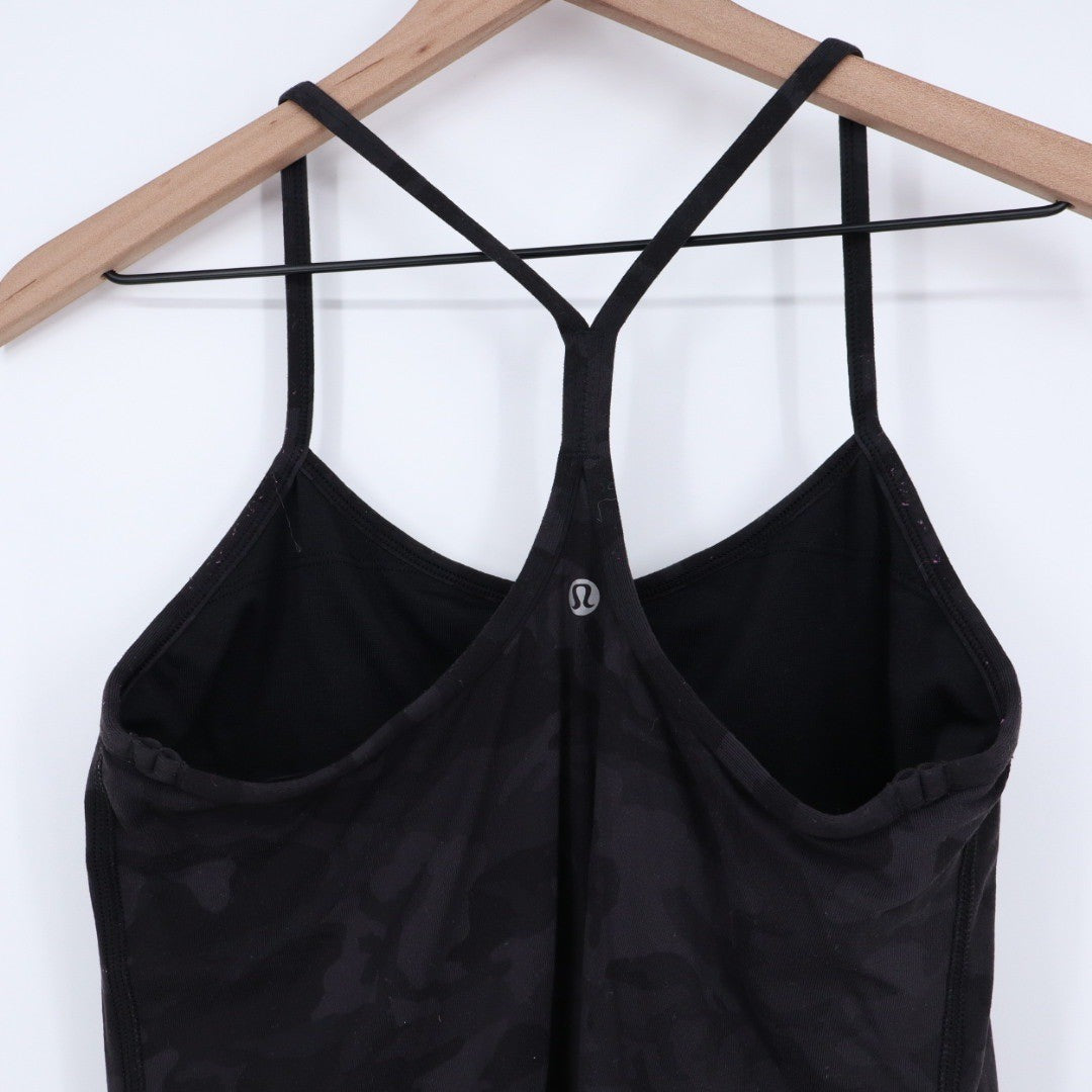 Lululemon Power Y Tank Camo Print Racerback Athletic Top Size 10