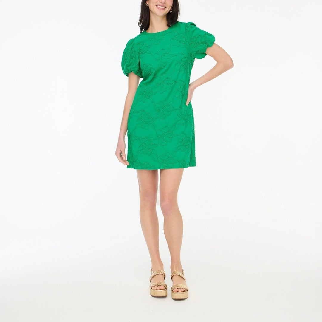 J.Crew Eyelet Puff-Sleeve Mini Dress Size 14
