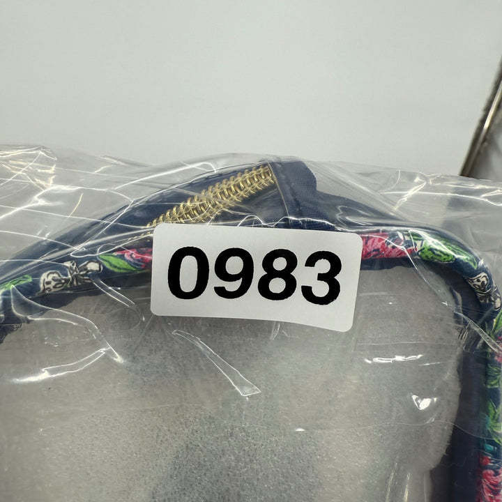 Lilly Pulitzer Clear Belt Bag Pouch Floral Trim Gold Logo & Strap