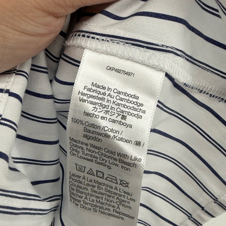 Madewell Puff-Sleeve Button-Up Top in Stripe Size 0