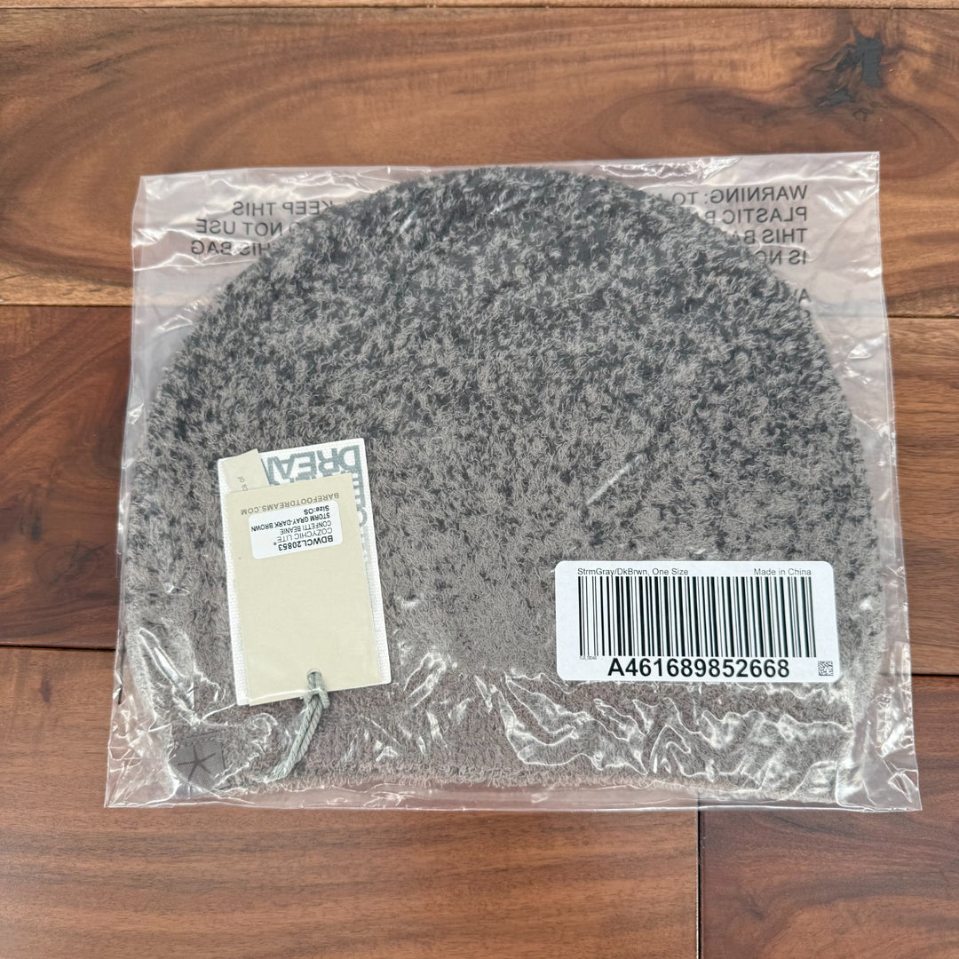 Barefoot Dreams CozyChic Lite Confetti Beanie Hat Womens OS Gray Brown Knit Cap