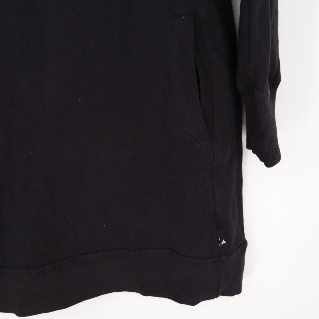 American Giant Black Sweatshirt Dress Quarter Zip Made USA Women's Medium