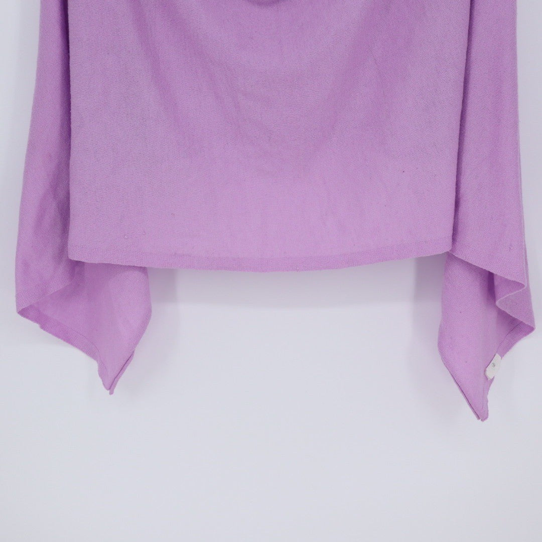 Echo Lavender Purple Knit Poncho Cowl Neck One Size