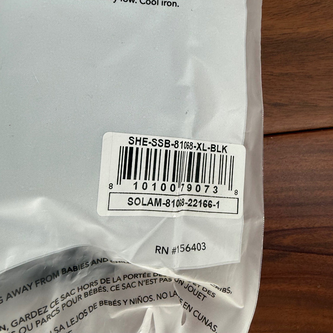 Shapermint Essentials High Waisted Control Bikini Bottom Ruffle Ruched Black XL