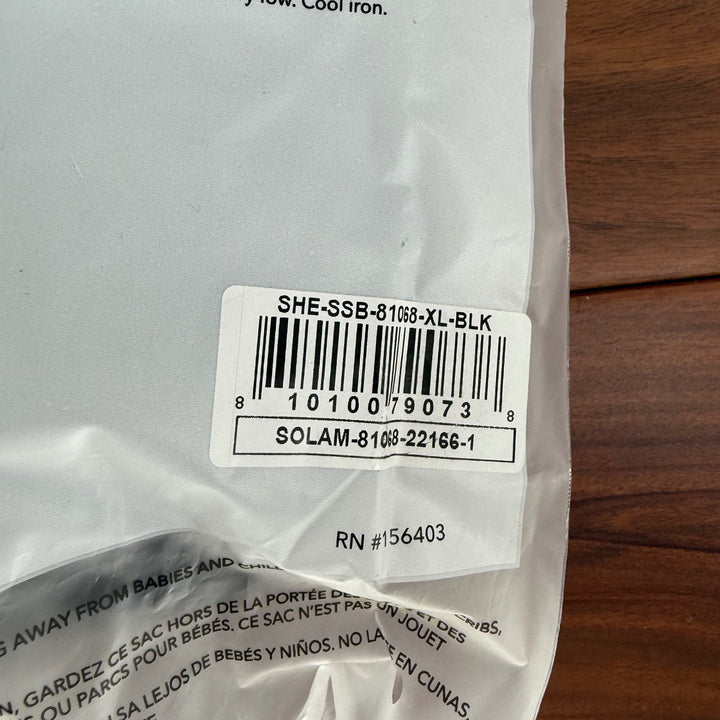 Shapermint Essentials High Waisted Control Bikini Bottom Ruffle Ruched Black XL