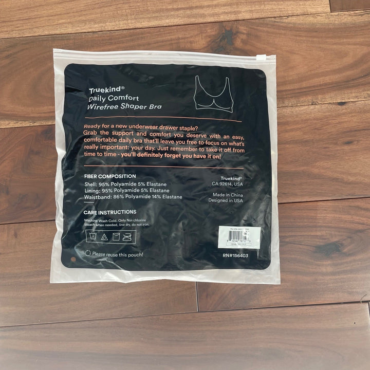 Truekind Daily Comfort Wirefree Shaper Bra Beige XL RN 156403
