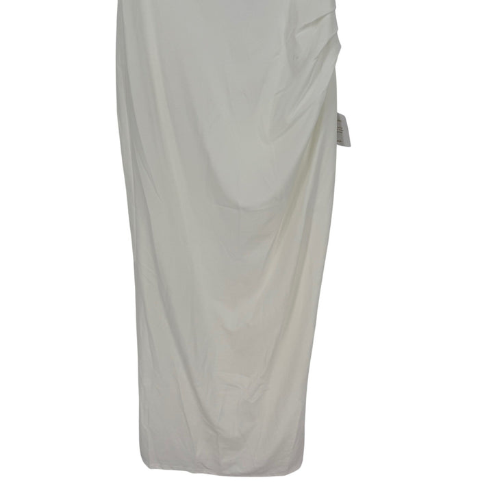 Lulus Immensely Charming White Mesh Pearl Bustier Maxi Dress Size L