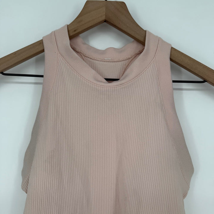 Lululemon Light Pink Ribbed Racerback Tank Top Mock Neck Sleeveless