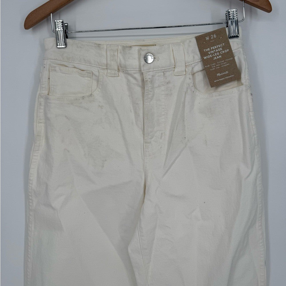 Madewell The Perfect Vintage Wide-Leg Crop Jeans Size 26