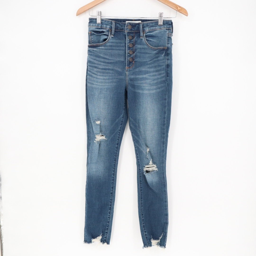 Abercrombie & Fitch Super Skinny Ankle Jeans Womens 26/2R Blue Denim High Rise