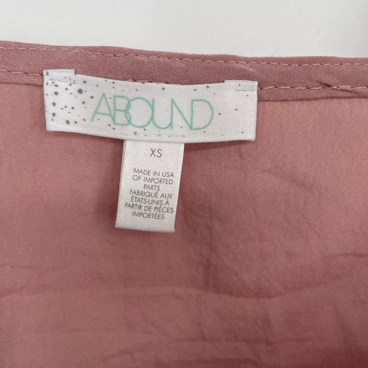 ABOUND Pink Satin Ruffle Camisole Top XS