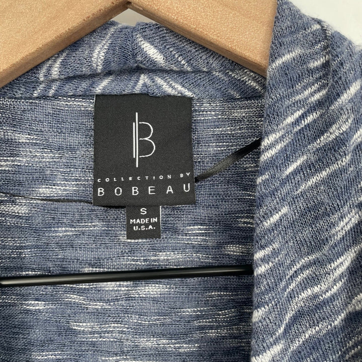 B Collection by Bobéau Blue Short Sleeve Open Front Cardigan Sweater Size S