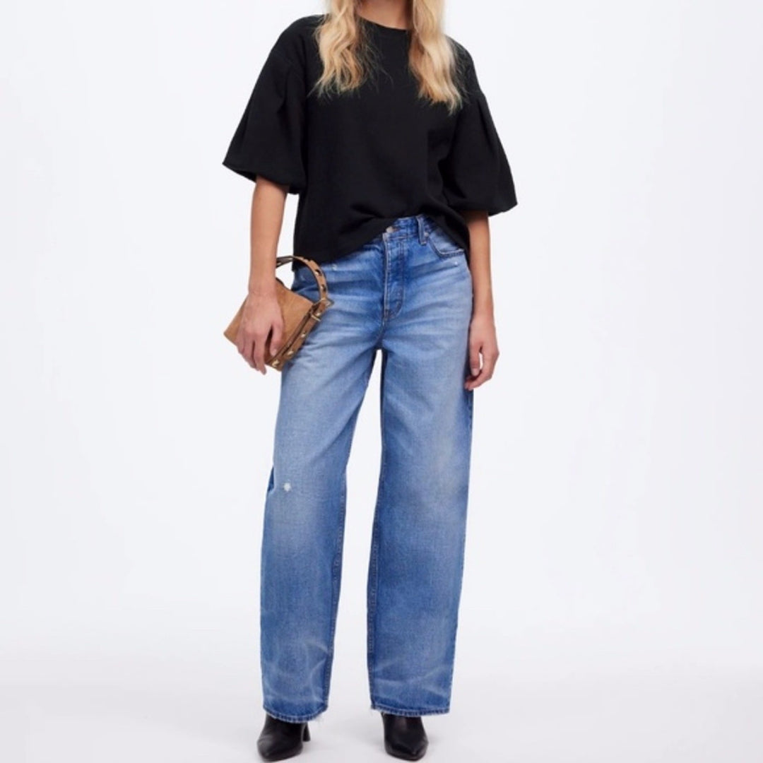 Madewell Puff-Sleeve Sweatshirt Tee Size XXS