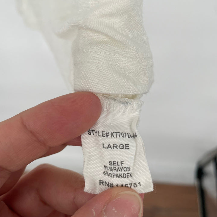 altard state graphic tee shirt women large coffee dog print ivory casual