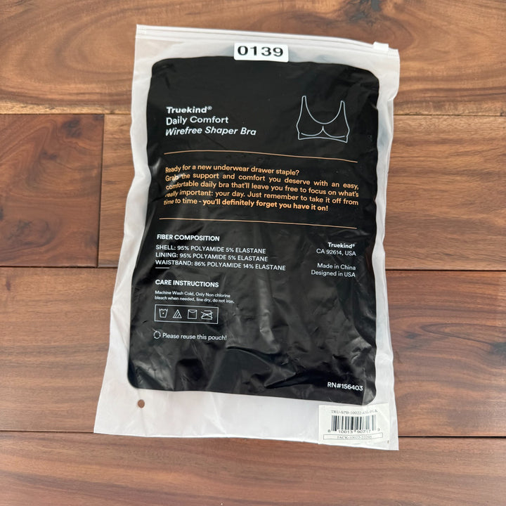 Shapermint Truekind Daily Comfort Wireless Shaper Bra Women 4XL Black Wide Strap