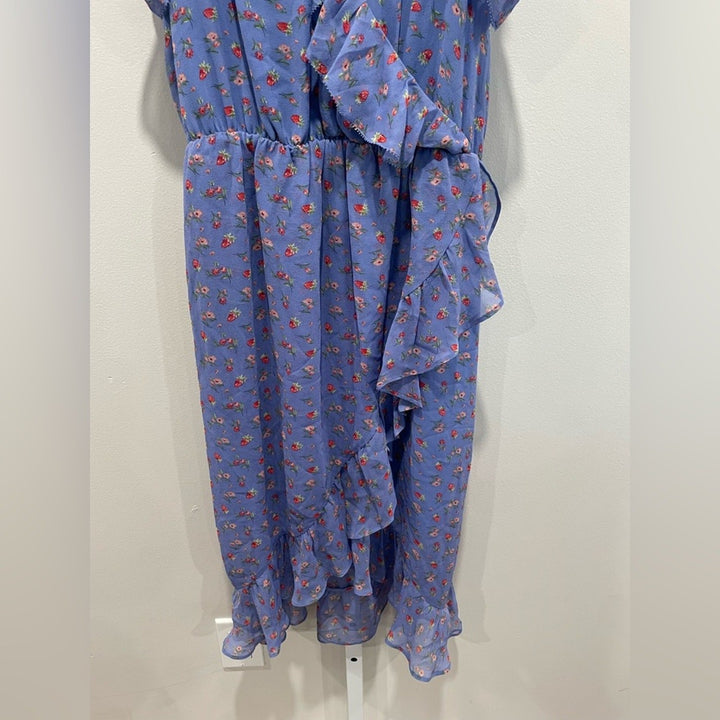 Joie Cold-Shoulder Denisha Ruffled Silk Dress Size L