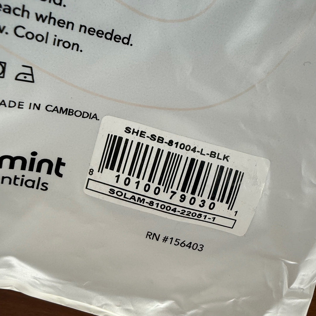 Shapermint Essentials Black Full Coverage Halter Bikini Top Size L