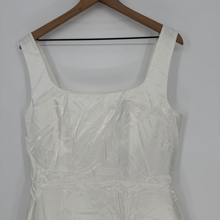 Lulus Gorgeous Aesthetic Ivory Taffeta Sleeveless Mini Dress Size XL