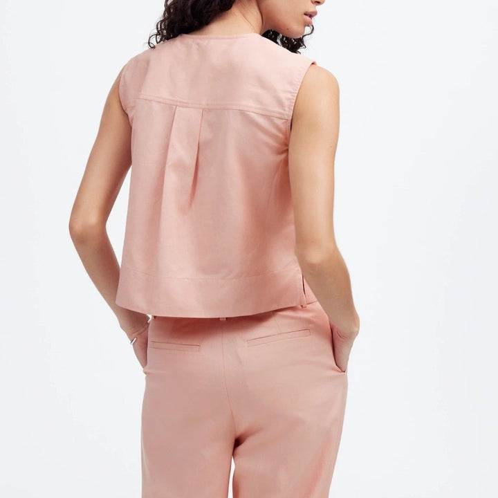 Madewell Crop Cargo-Pocket Crewneck Top Size M