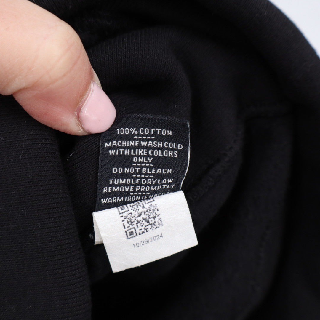 American Giant Womens Black Full Zip Hoodie Sweatshirt USA Logo XS 100 Cotton