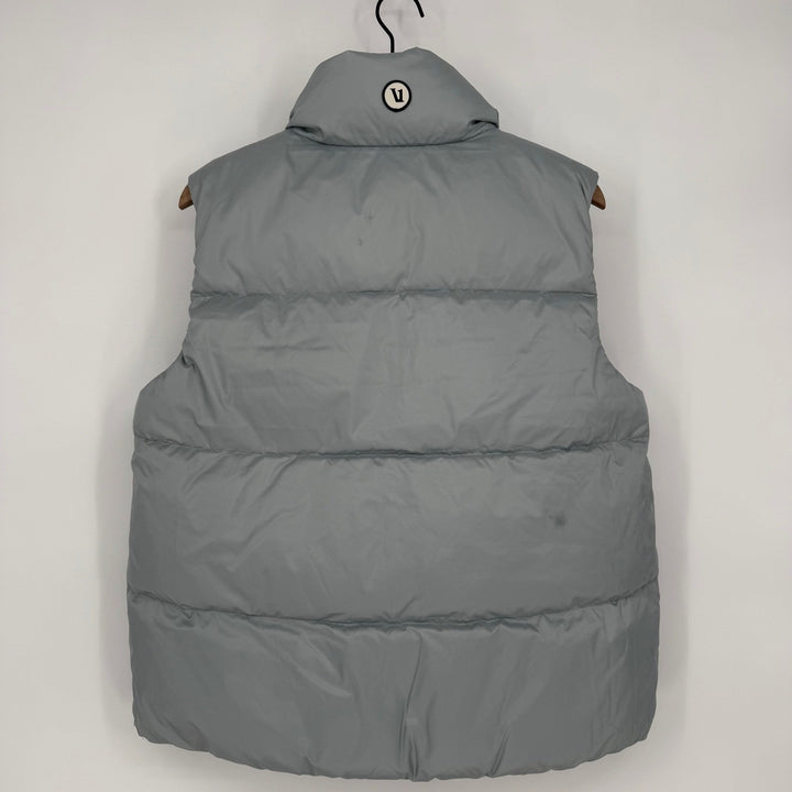 Vuori Women's Hillside Down Vest Puffer Gray Size L Full Zip Insulated