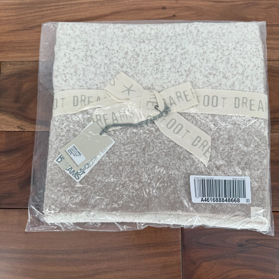 Barefoot Dreams CozyChic Lite Confetti Scarf Womens Cream Taupe Winter Warmer