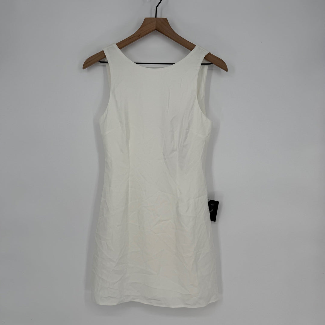 Lulus Elevated Appearance Ivory Satin Open Back Mini Dress Size XS