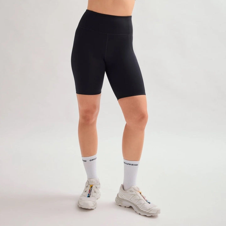 Girlfriend Collective 4011 Black High Rise Bike Shorts Athletic Size M
