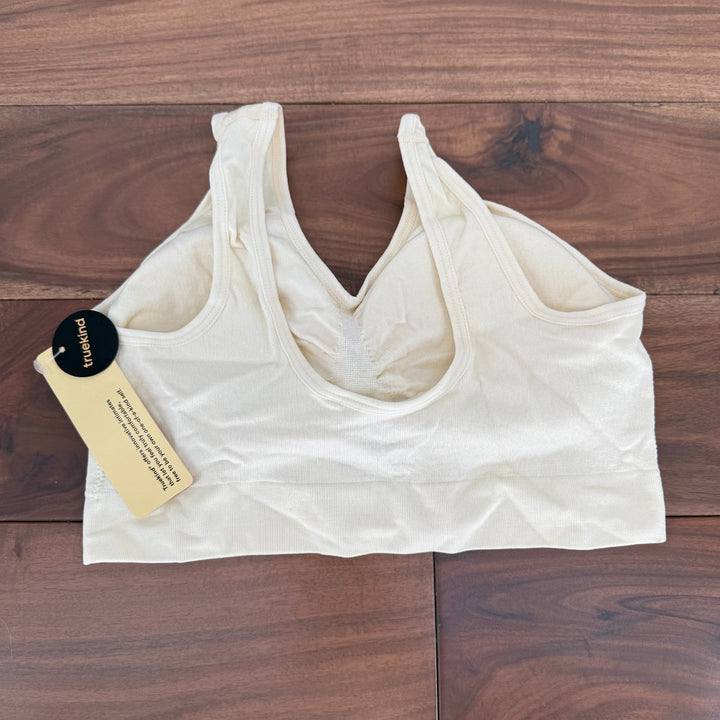 Truekind Everyday Throw-On Wireless Bralette Bra Womens Medium Beige Seamless