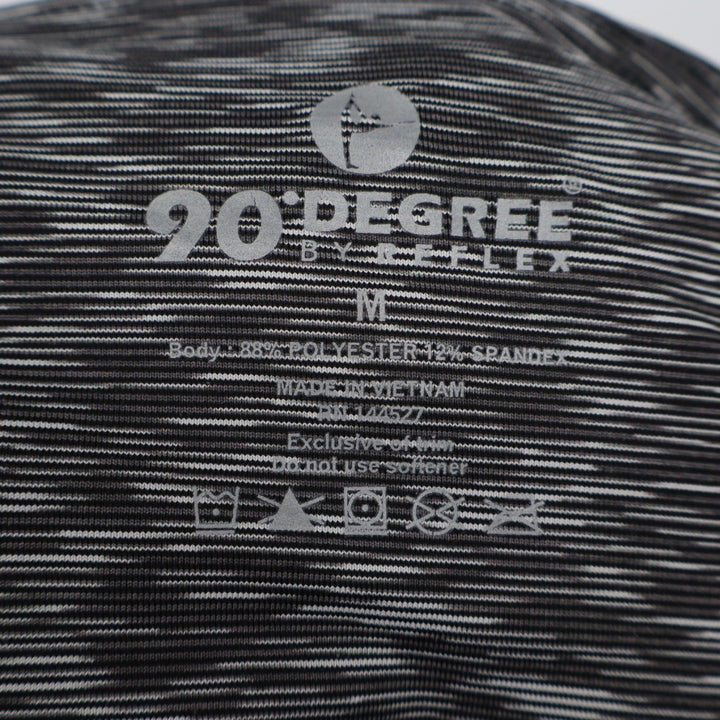 90 Degree By Reflex Leggings Womens M Black Grey Activewear Yoga Pants