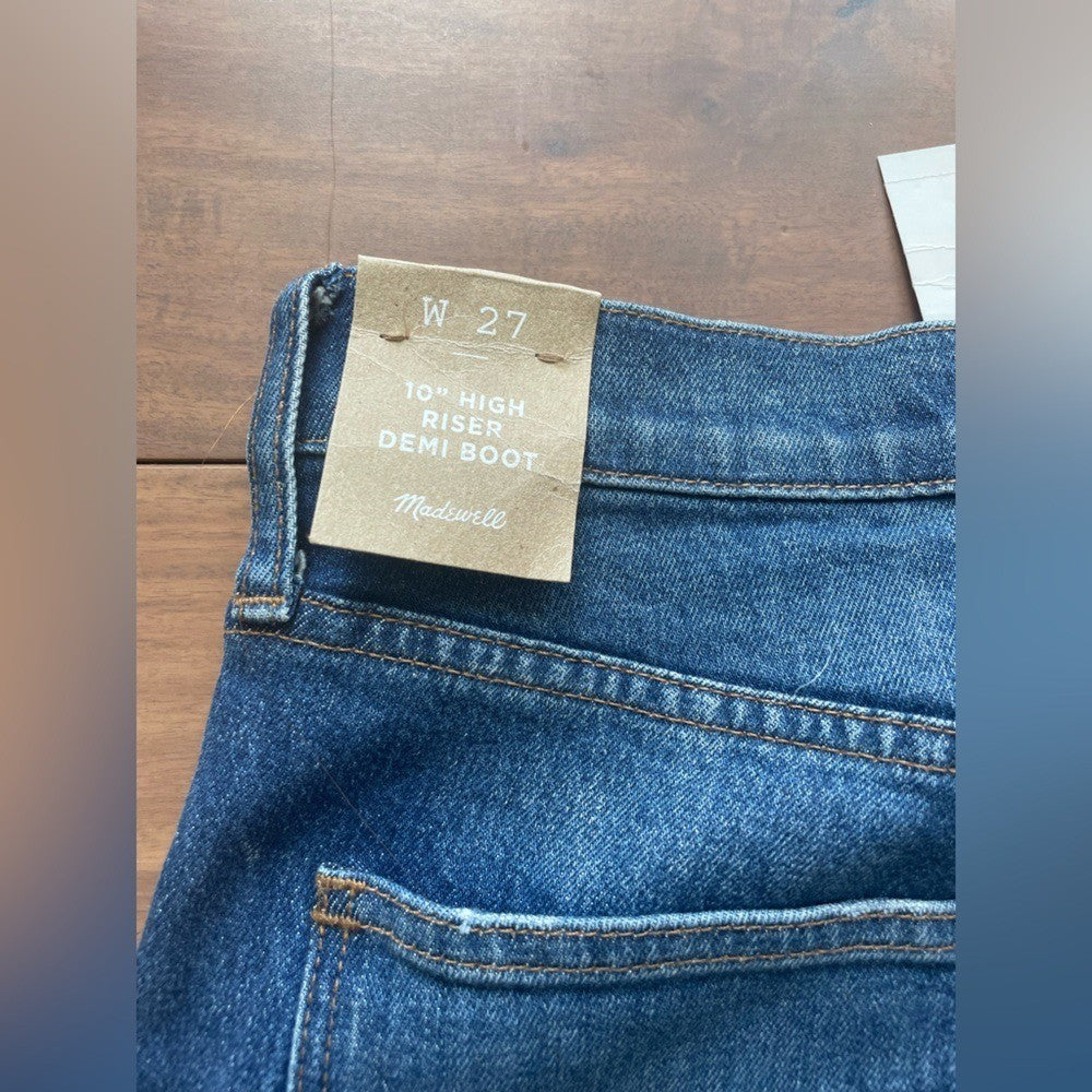 Madewell 10" High Riser Demi Boot Jeans Size 27