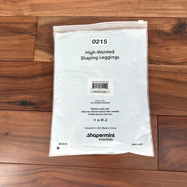 Shapermint Essentials High Waisted Shaping Leggings Womens 2XL Black Seamless