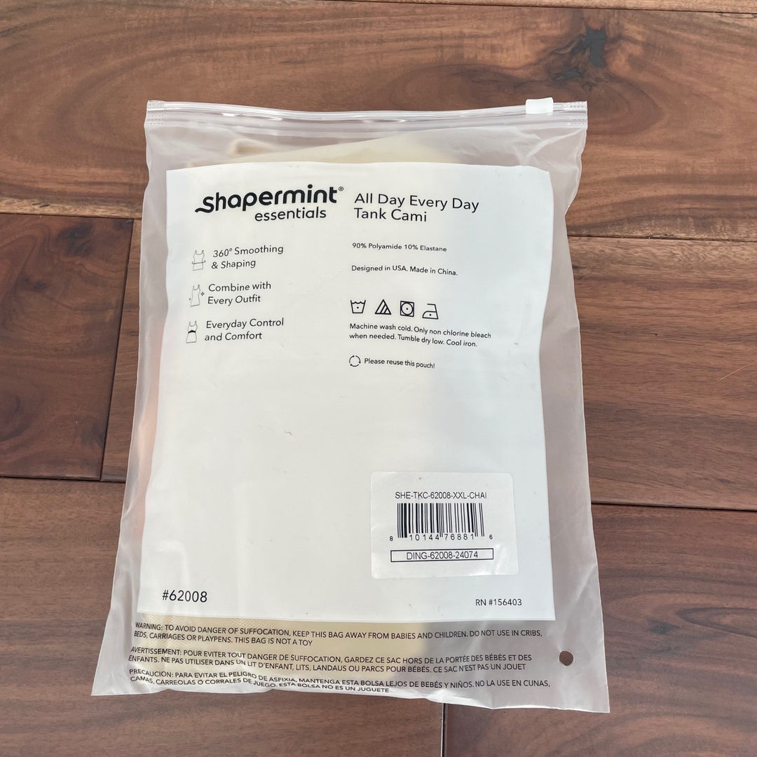 Shapermint Essentials All Day Every Day Tank Cami Chai XXL