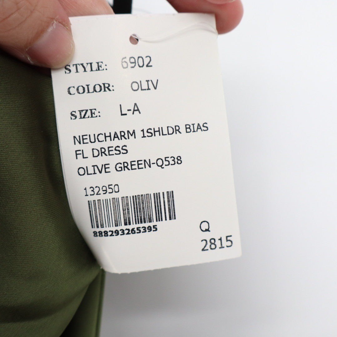 After Six Pleated Halter Bias Satin Maxi Dress With Bow Self-Tie Back Size L