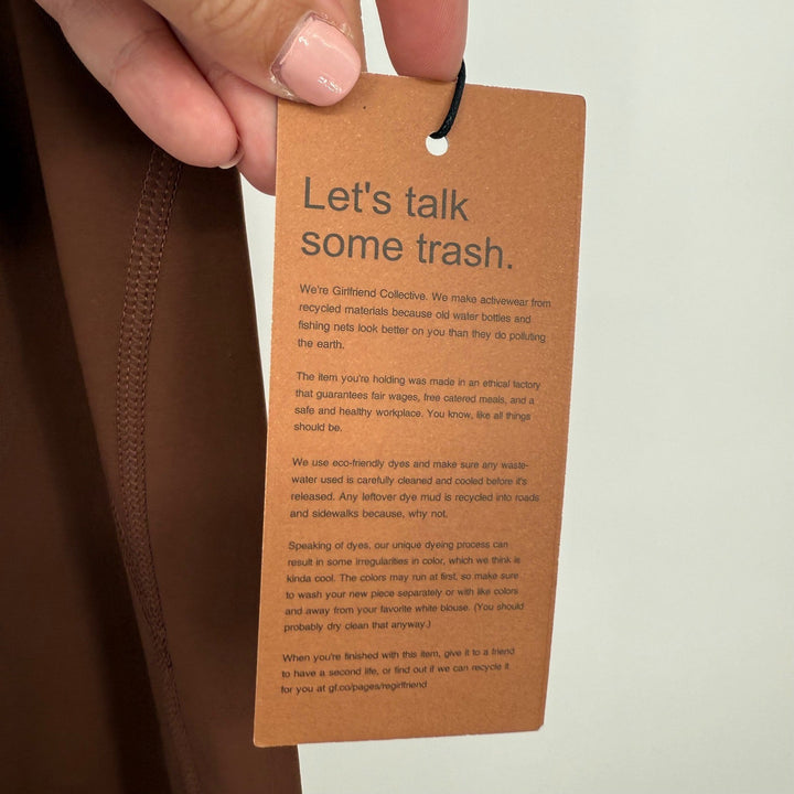 Girlfriend Collective 4008 Brown Recycled Polyester Spandex Leggings Size XS