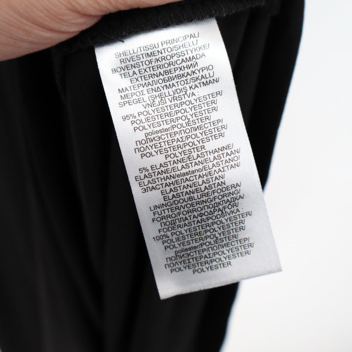 Chaps Black Twist V Neck 3/4 Sleeve Maxi Dress Size M