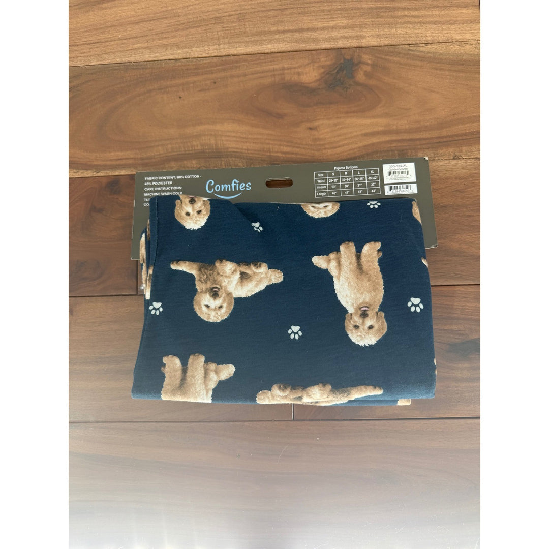 Comfies Unisex XL Blue Dog Pajama Pants Soft Comfortable Lounge Bottoms