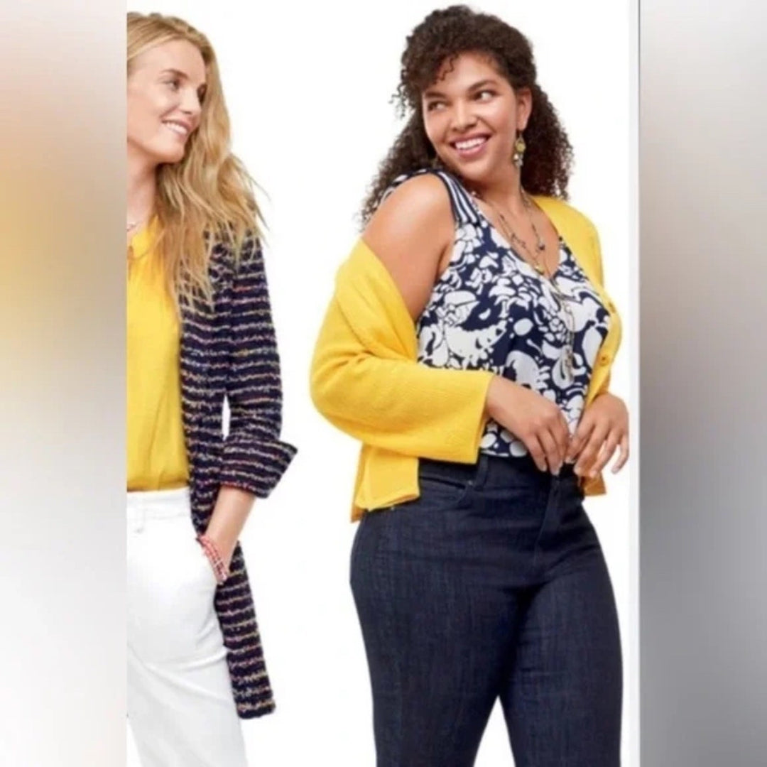 Cabi Floral Shoulder Tie Sleeveless Blouse Size S