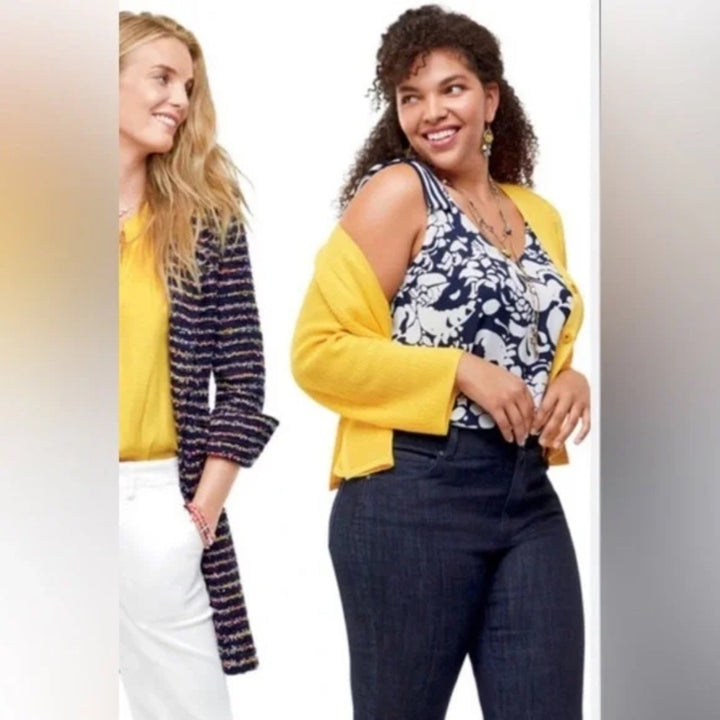 Cabi Floral Shoulder Tie Sleeveless Blouse Size S