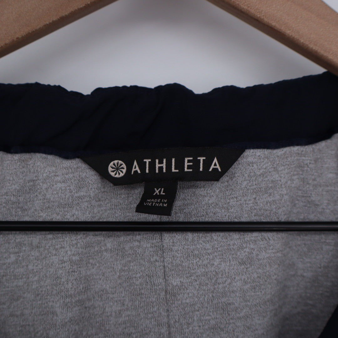 Athleta Navy Blue Full Zip Elastic Windbreaker Jacket Size XL