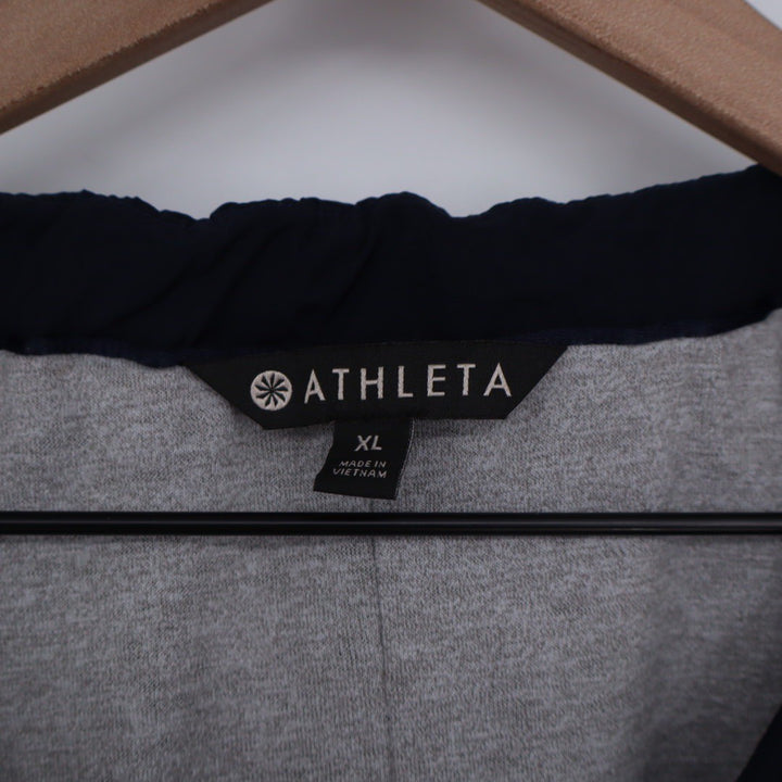 Athleta Navy Blue Full Zip Elastic Windbreaker Jacket Size XL