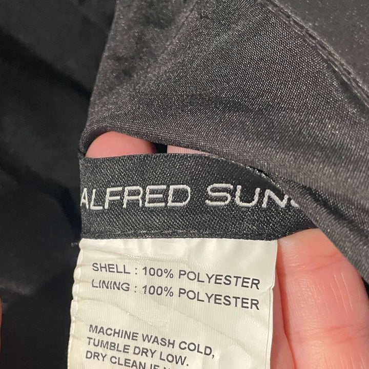 Alfred Sung Bateau Neck Satin High Low Cocktail Dress In Black Size 2