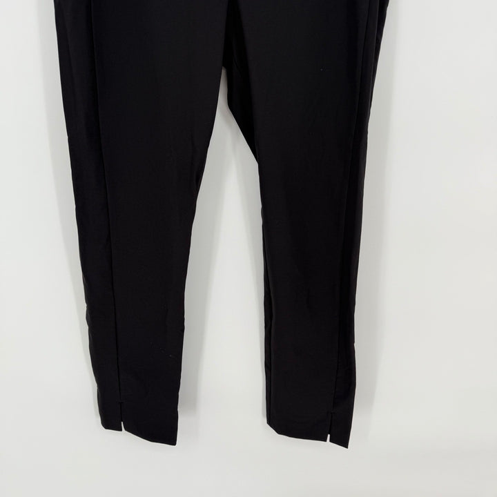 Athleta Black Ponte Knit Slim Leg Ankle Pants Size 10P Career Casual