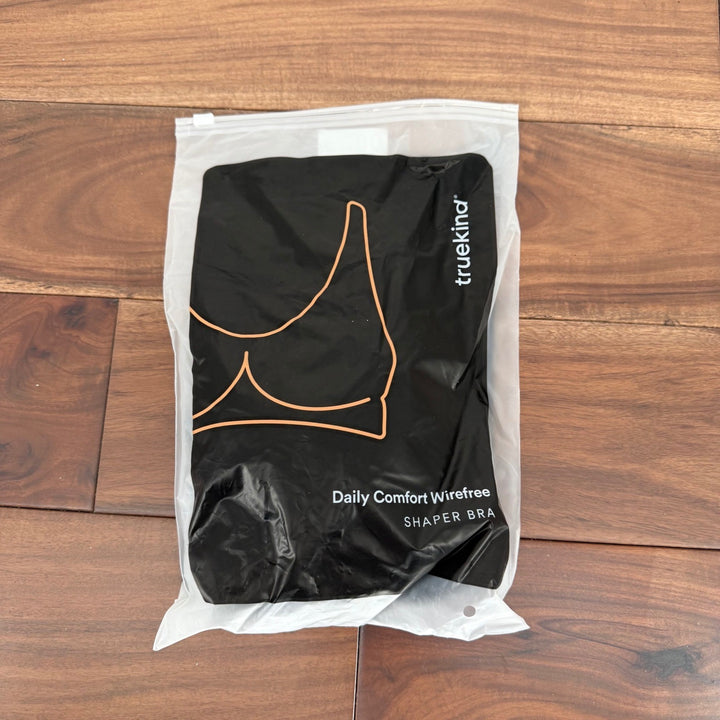 Truekind Daily Comfort Wirefree Shaper Bra XL Black New