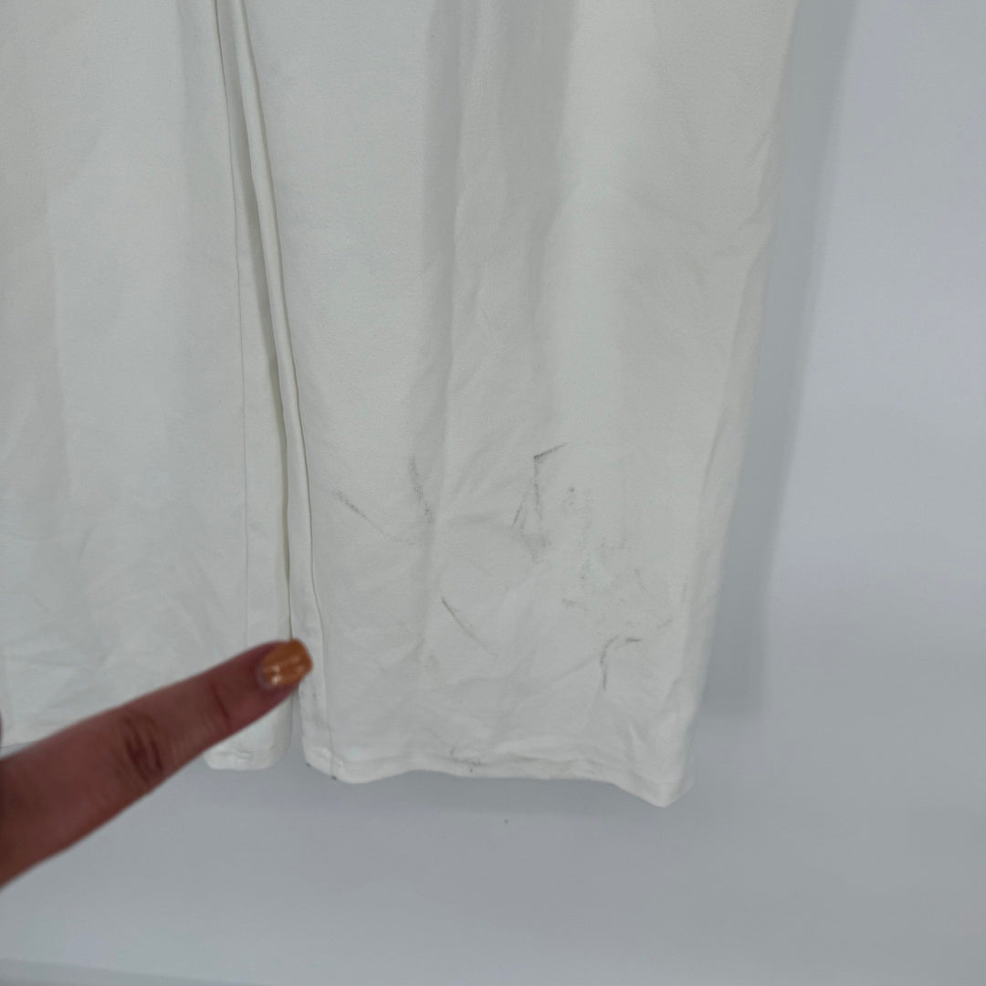 Lulus Positively White Lace Strapless Bustier Jumpsuit Size M