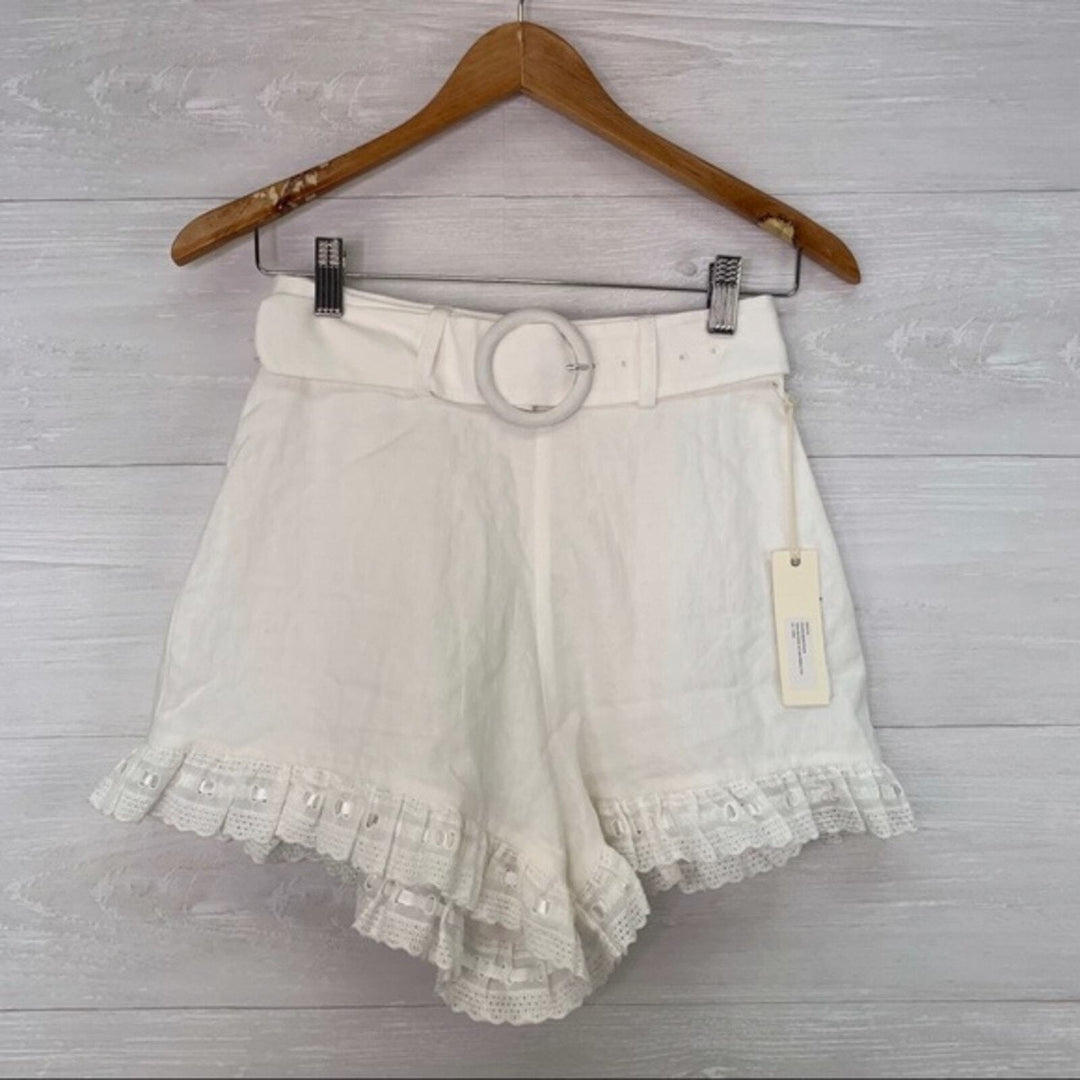 Capulet Natasha Belted Shorts White Size S