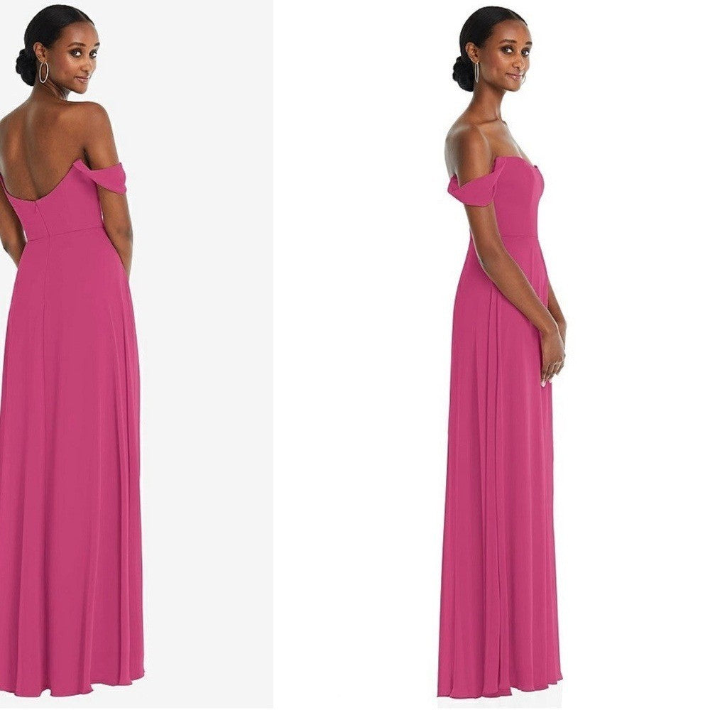 After Six Off-The-Shoulder Basque Neck Maxi Dress Size 8