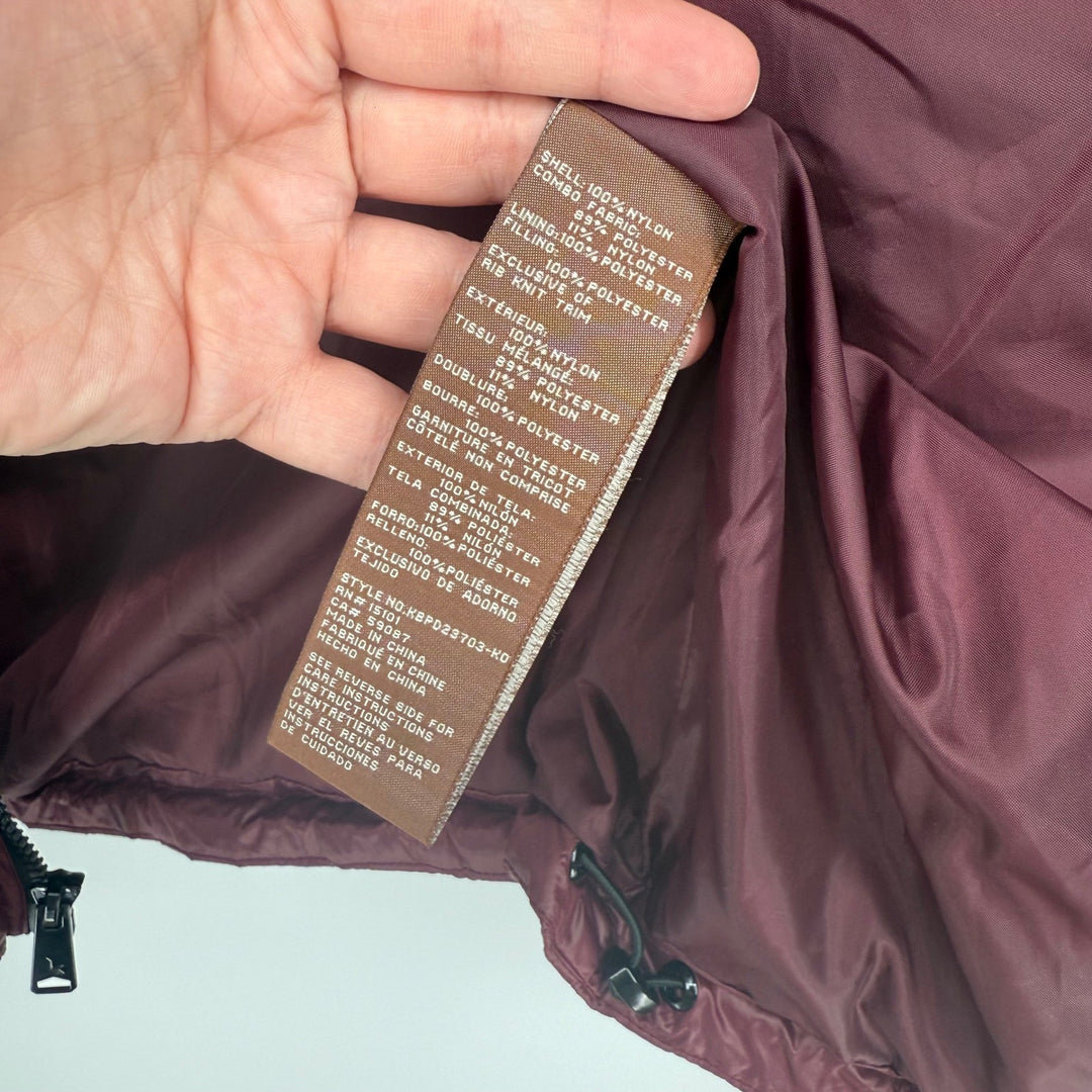 Koolaburra by UGG Burgundy Corduroy Puffer Hooded Jacket Size S/P