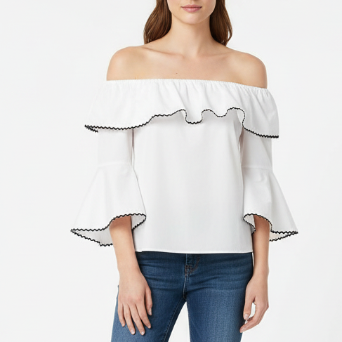 Lumiere Ruffle Off The Shoulder Top Size S