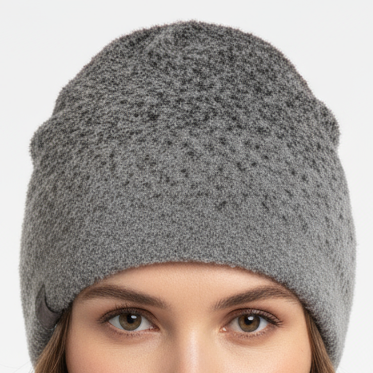 Barefoot Dreams CozyChic Lite Confetti Beanie Hat Womens OS Gray Brown